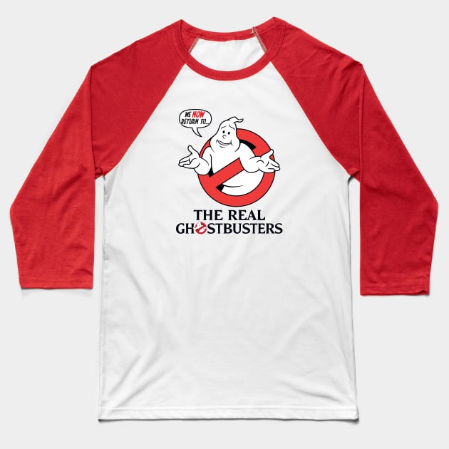 Real Ghostbusters Bumper Baseball T-Shirt by JBaeza